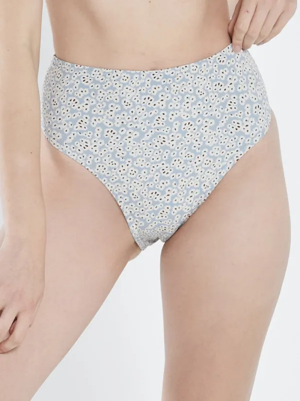 Mallory High Cut Bikini Bottom - Steel Blue sold by Thrills