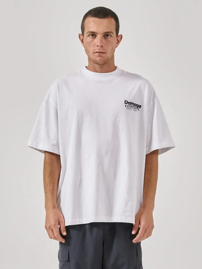 Damage Control Box Fit Oversized Tee - White sold by Thrills product image thumbnail 2