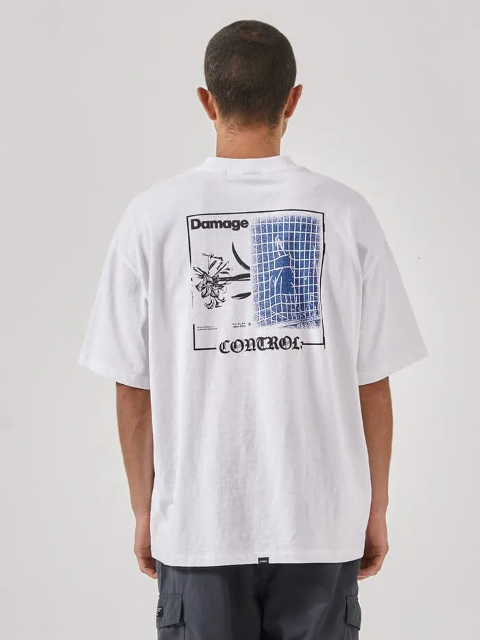 Damage Control Box Fit Oversized Tee - White sold by Thrills product image thumbnail 3