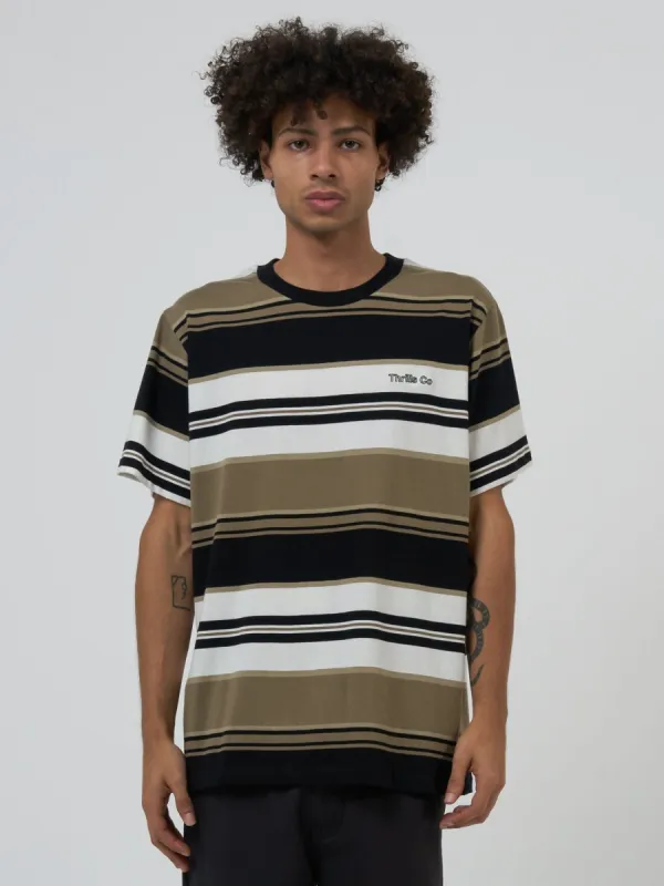 Coordinates Stripe Merch Fit Tee - Desert sold by Thrills