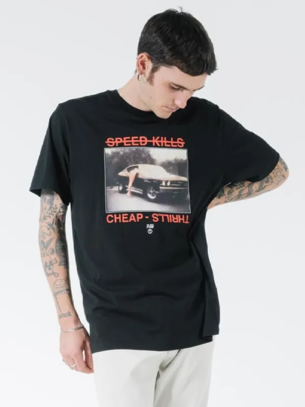 Speed Kills Merch Fit Tee - Black sold by Thrills