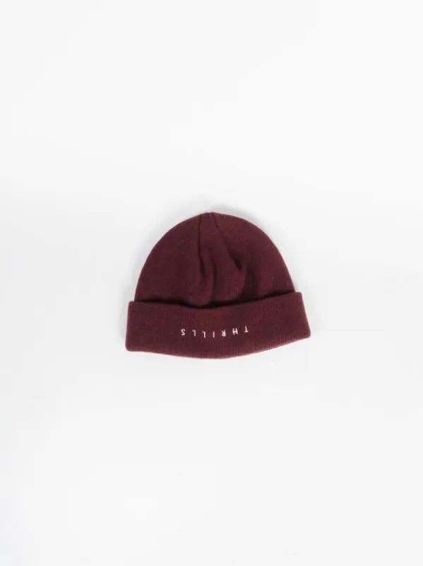 Minimal Thrills Beanie  - Blood Red sold by Thrills