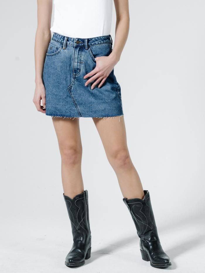 Leni Skirt - Rinsed Blues sold by Thrills