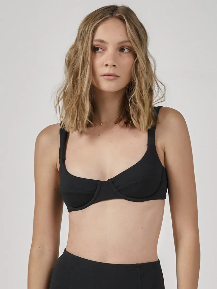 Adira Underwire Bikini Top - Black sold by Thrills