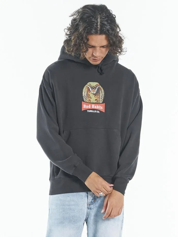 King Habits Slouch Pull On Hood - Black sold by Thrills