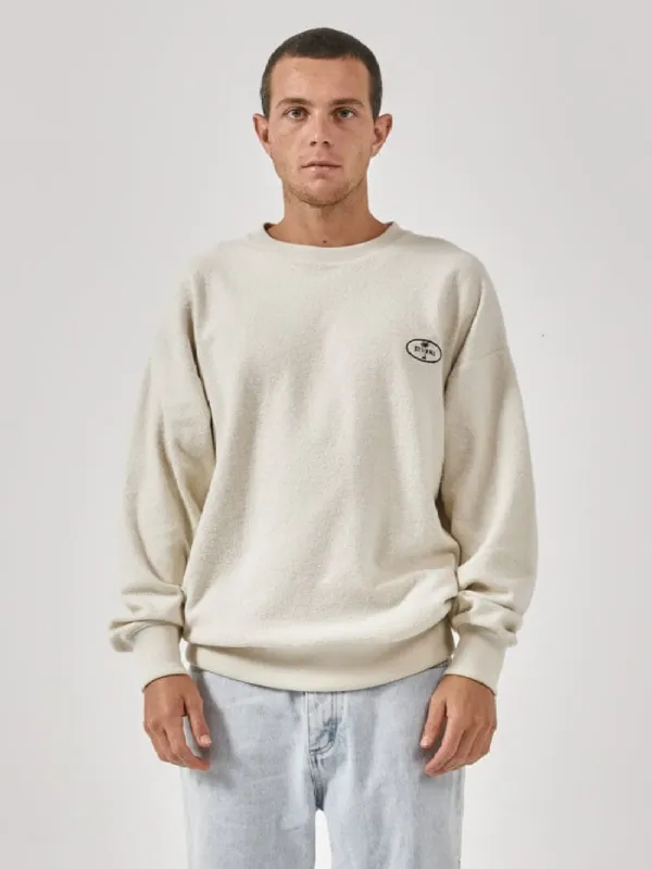 The Nature Of Reality Slouch Crew Fleece - Heritage White sold by Thrills