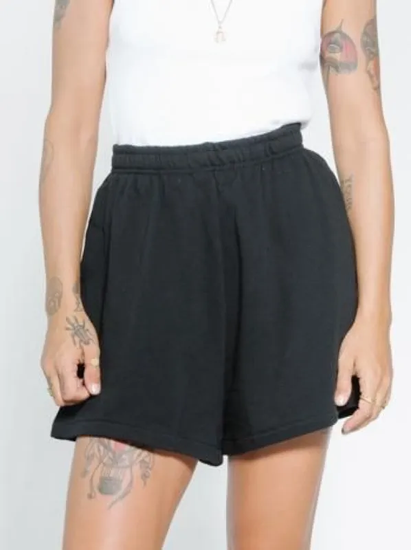 Established Fleece Short - Black sold by Thrills