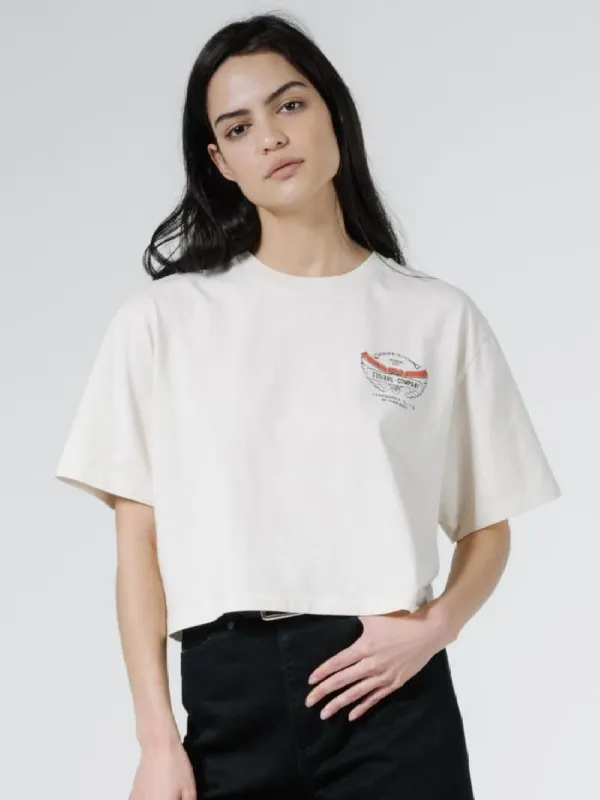 C&C Wings Merch Fit Crop Tee - Heritage White sold by Thrills