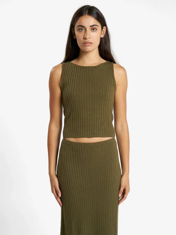 Bronte Knit Top - Tarmac made by Thrills