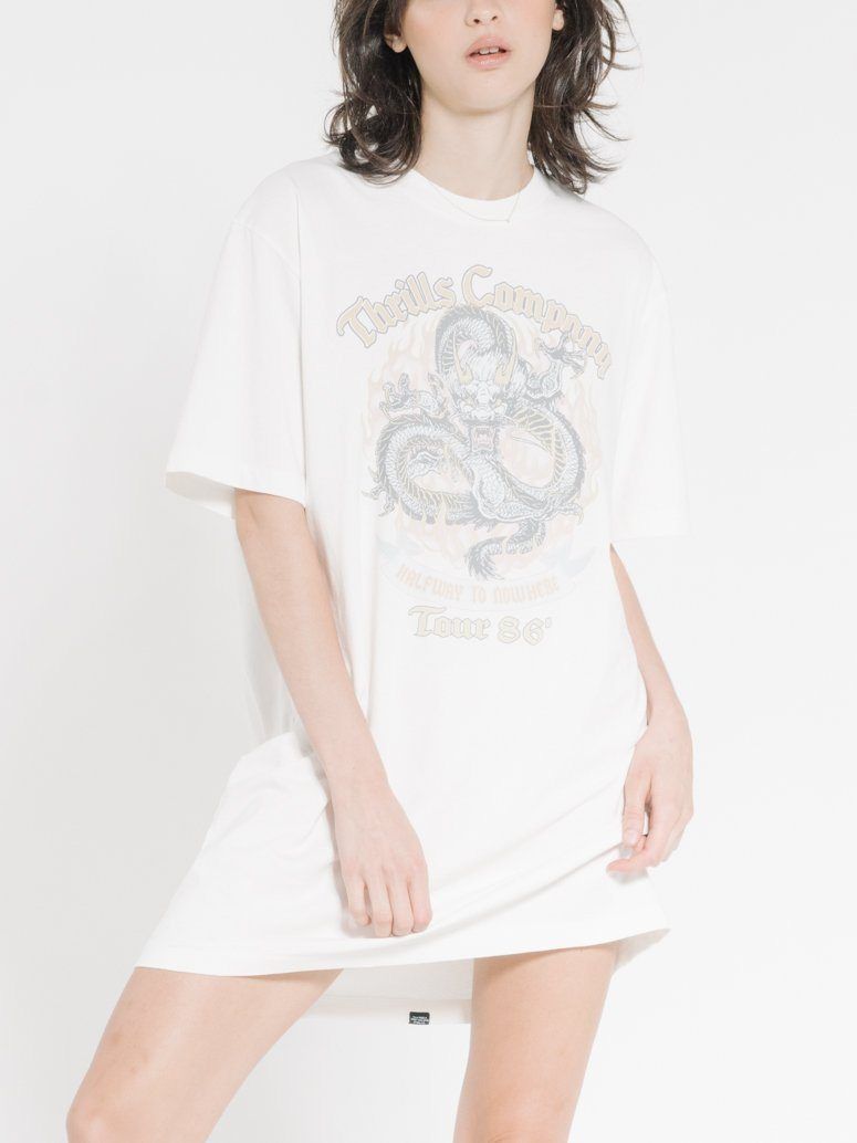 Revival Merch Fit Tee Dress - Dirty White sold by Thrills