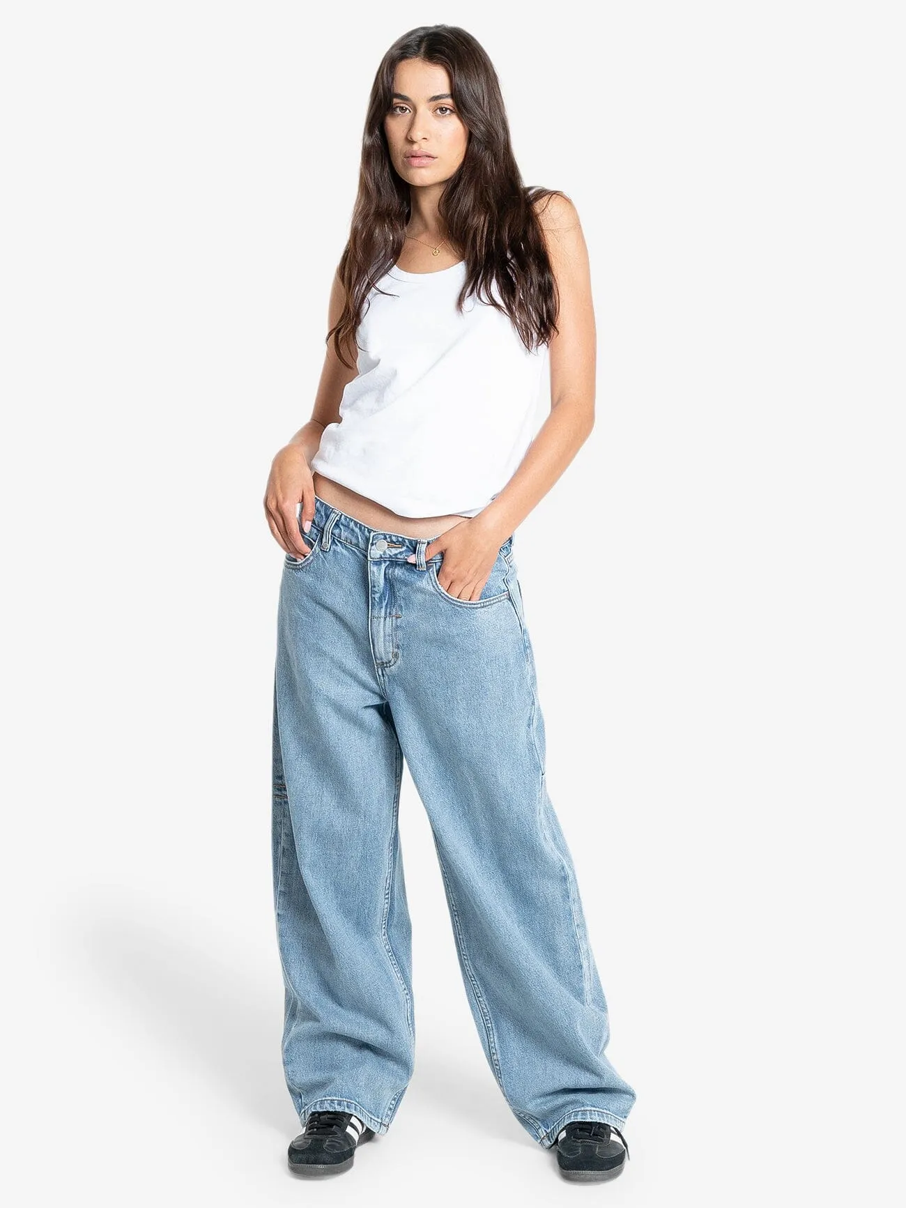 Tony Low Rise Big Baggy Jean - Vintage Timeworn Blue sold by Thrills product image thumbnail 5