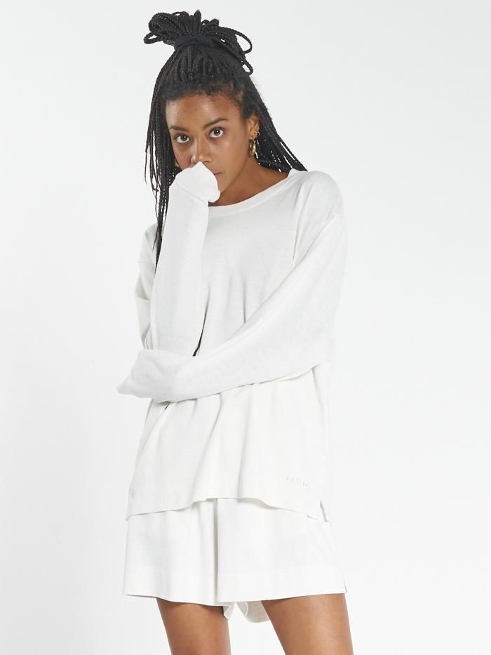 Hemp Long Sleeve Tee - Dirty White sold by Thrills