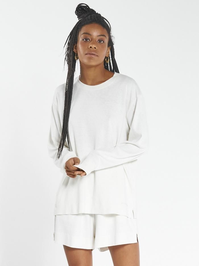 Hemp Long Sleeve Tee - Dirty White sold by Thrills product image thumbnail 2