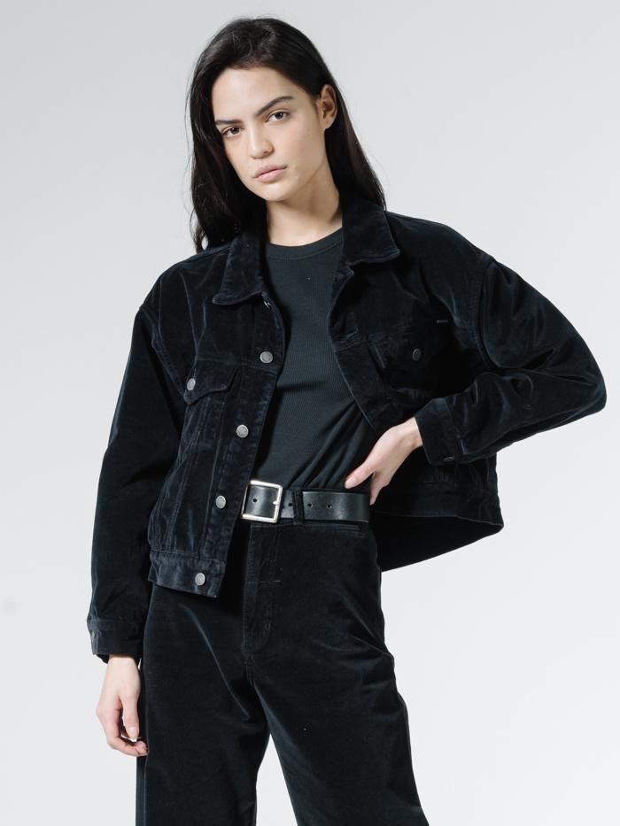 Jessie Velvet Jacket - Black sold by Thrills product image thumbnail 6