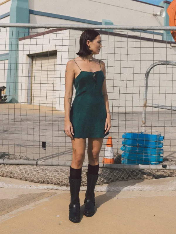 Fairmont Mini Slip Dress - Jasper Green sold by Thrills