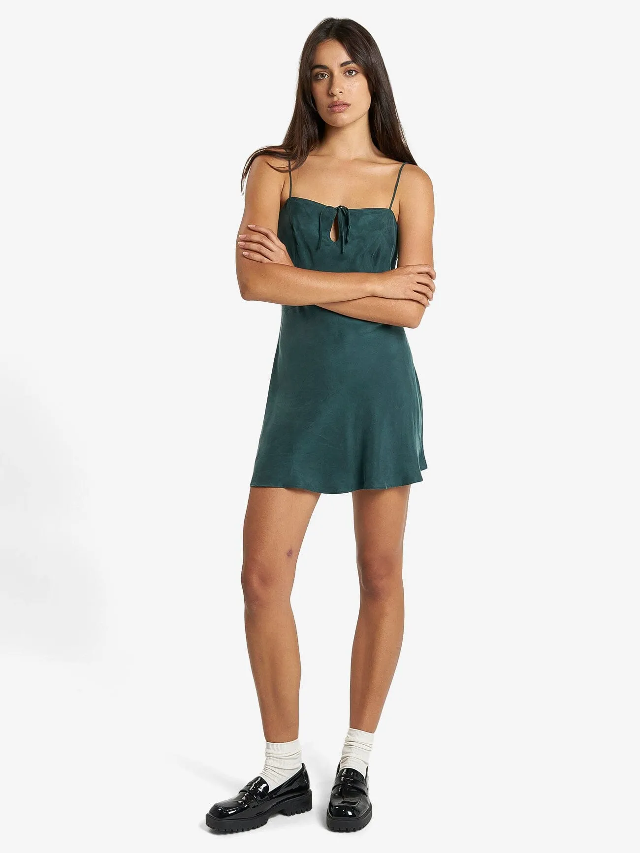 Fairmont Mini Slip Dress - Jasper Green sold by Thrills product image thumbnail 5