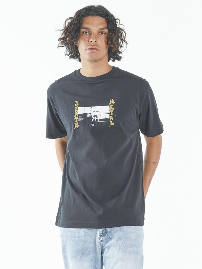 Death Metal Merch Fit Tee - Washed Black sold by Thrills