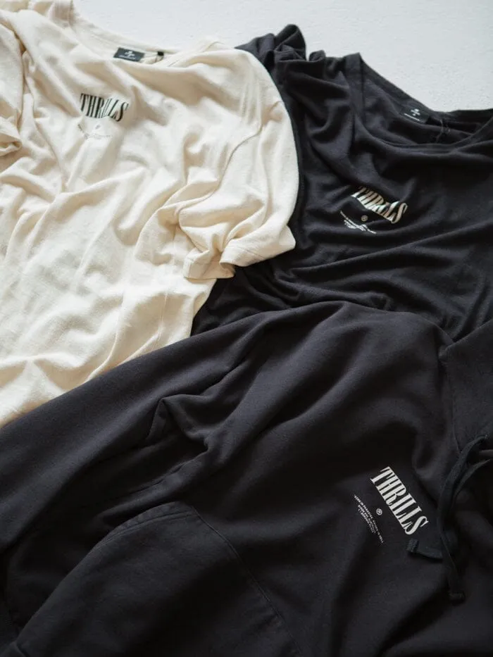 As You Are Fleece Hood - Washed Black sold by Thrills product image thumbnail 5