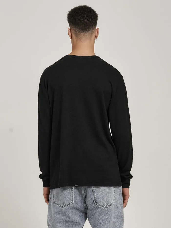 Hemp Thrills Embro Merch Fit Long Sleeve Tee - Black sold by Thrills product image thumbnail 2