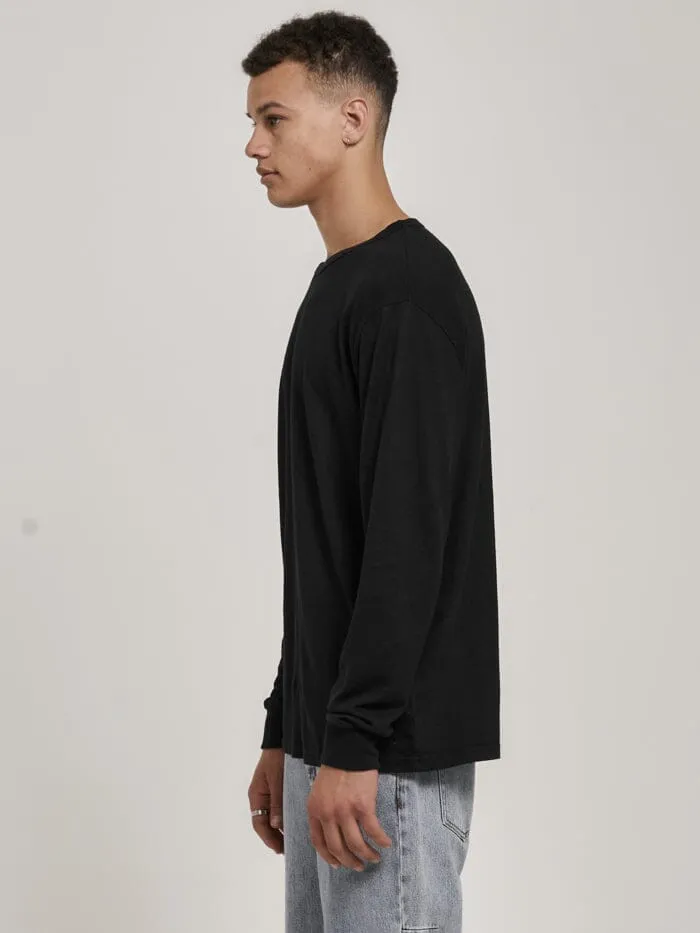 Hemp Thrills Embro Merch Fit Long Sleeve Tee - Black sold by Thrills product image thumbnail 3