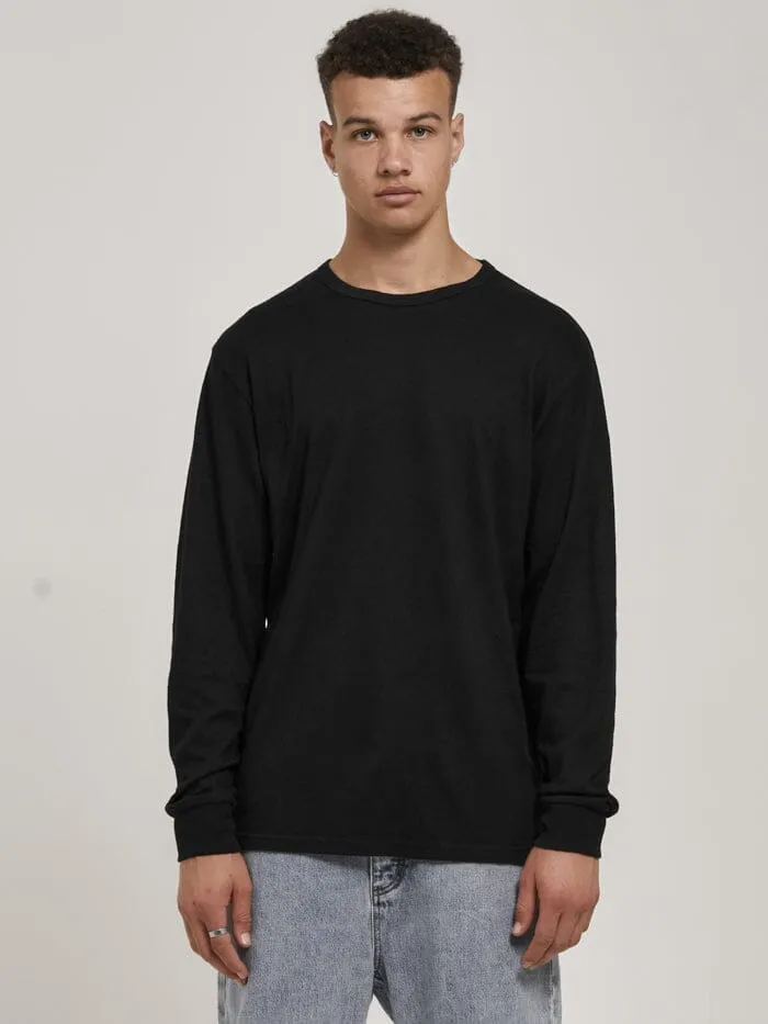 Hemp Thrills Embro Merch Fit Long Sleeve Tee - Black sold by Thrills