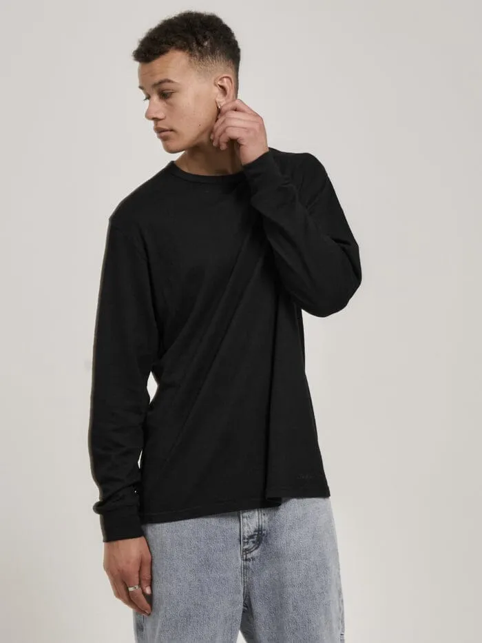 Hemp Thrills Embro Merch Fit Long Sleeve Tee - Black sold by Thrills product image thumbnail 4