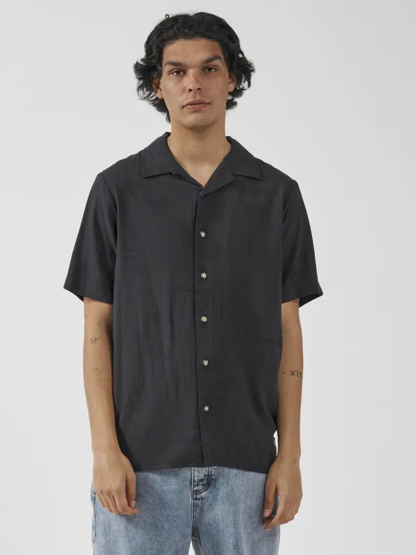 Natural Gravitation Bowling Shirt - Dark Charcoal sold by Thrills