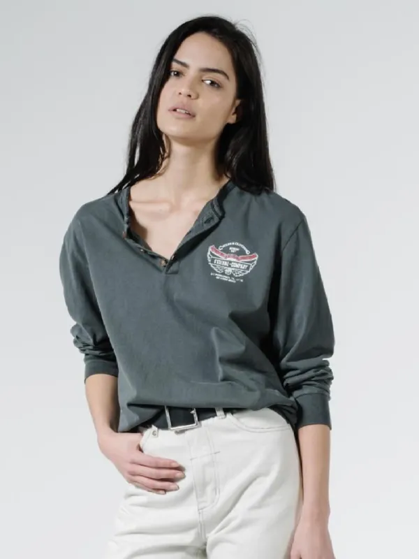 C&C Wings Merch Fit Henly LS Tee - Vintage Black sold by Thrills