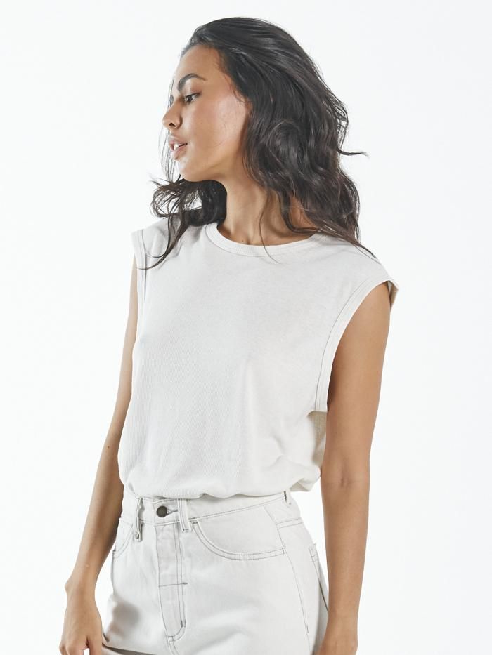 Hemp Paper Rib Tank - Tofu sold by Thrills product image thumbnail 5