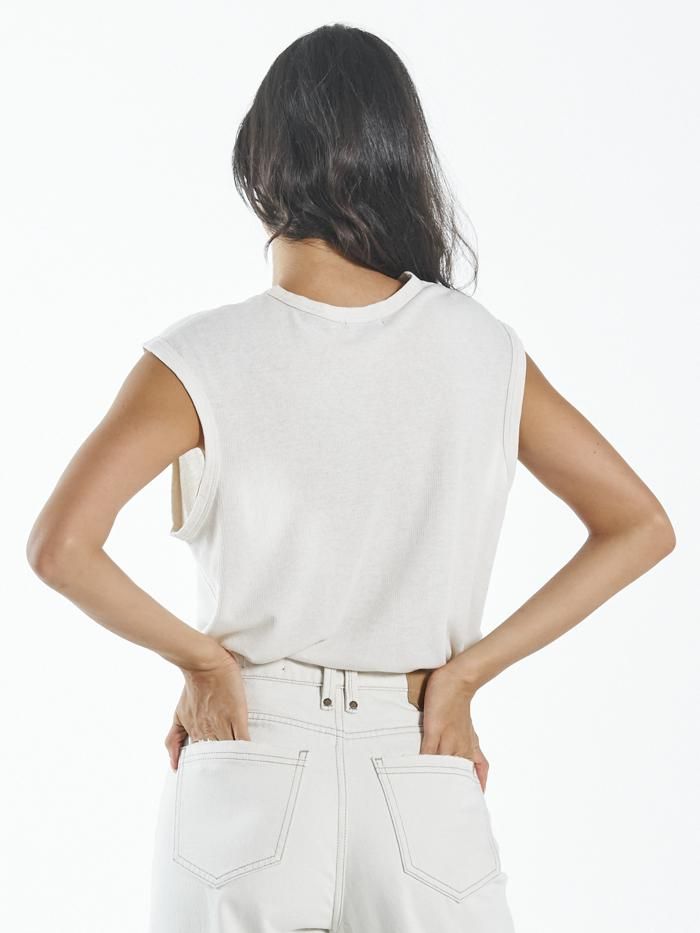 Hemp Paper Rib Tank - Tofu sold by Thrills product image thumbnail 2