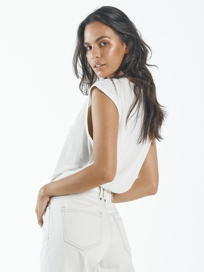 Hemp Paper Rib Tank - Tofu sold by Thrills product image thumbnail 4