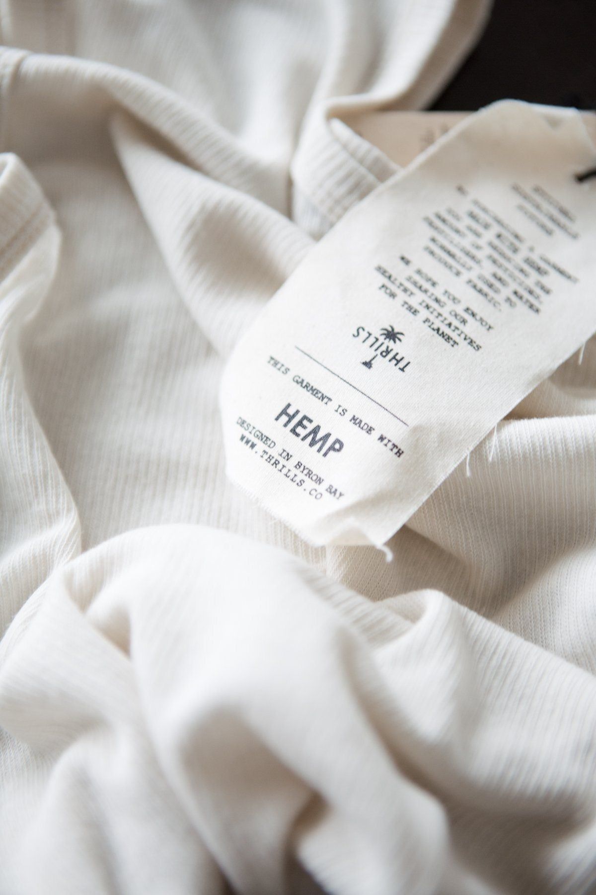 Hemp Paper Rib Tank - Tofu sold by Thrills product image thumbnail 8