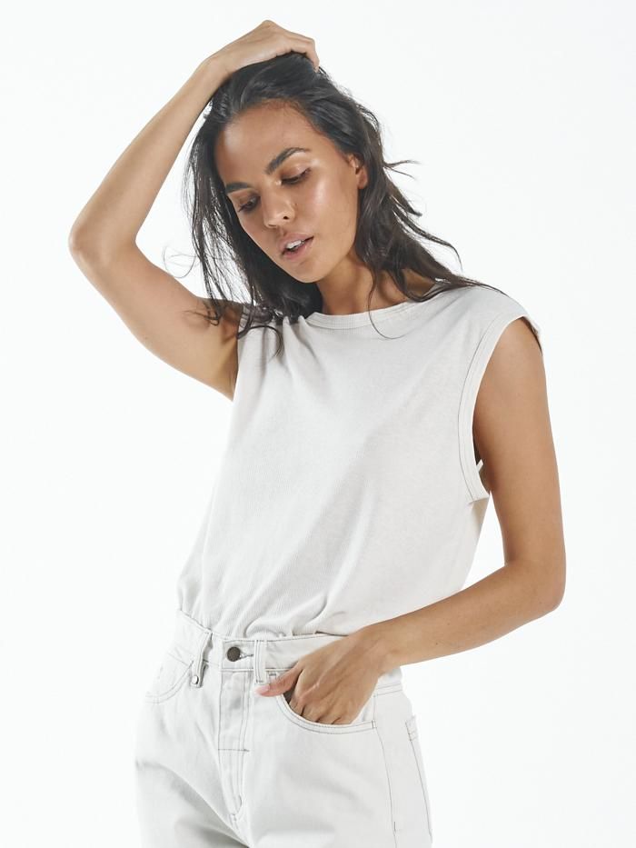 Hemp Paper Rib Tank - Tofu sold by Thrills product image thumbnail 3