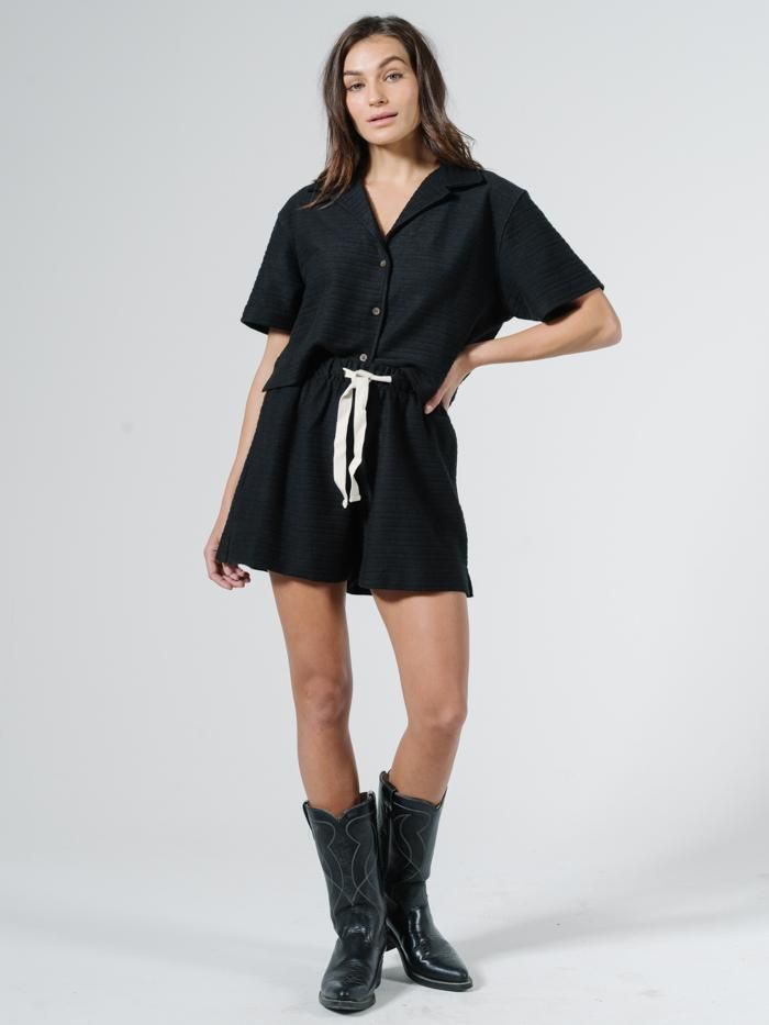 Terry Field Short - Black sold by Thrills product image thumbnail 4