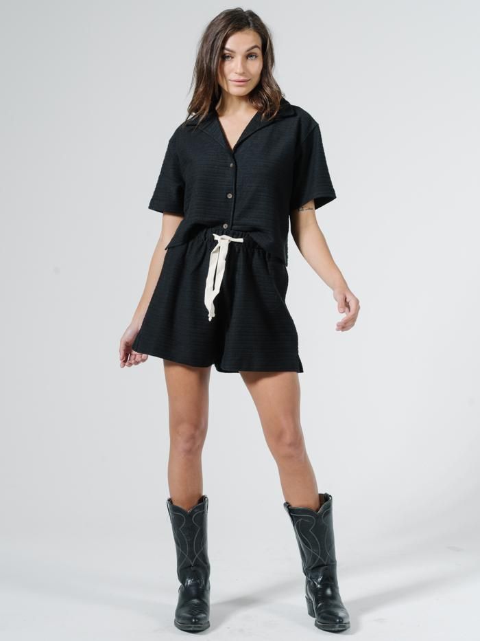 Terry Field Short - Black sold by Thrills product image thumbnail 7