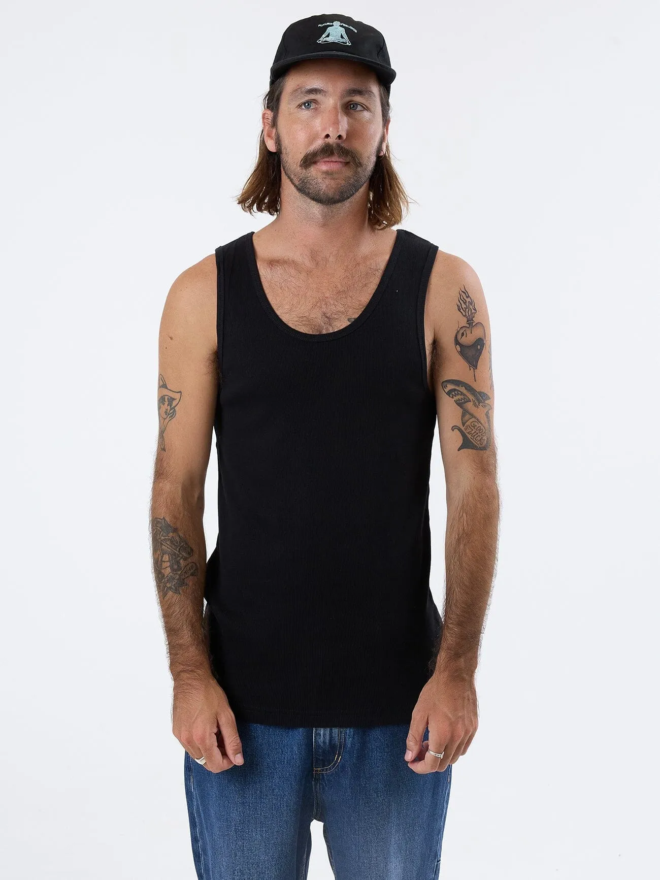 Endless Rib Tank - Black sold by Thrills
