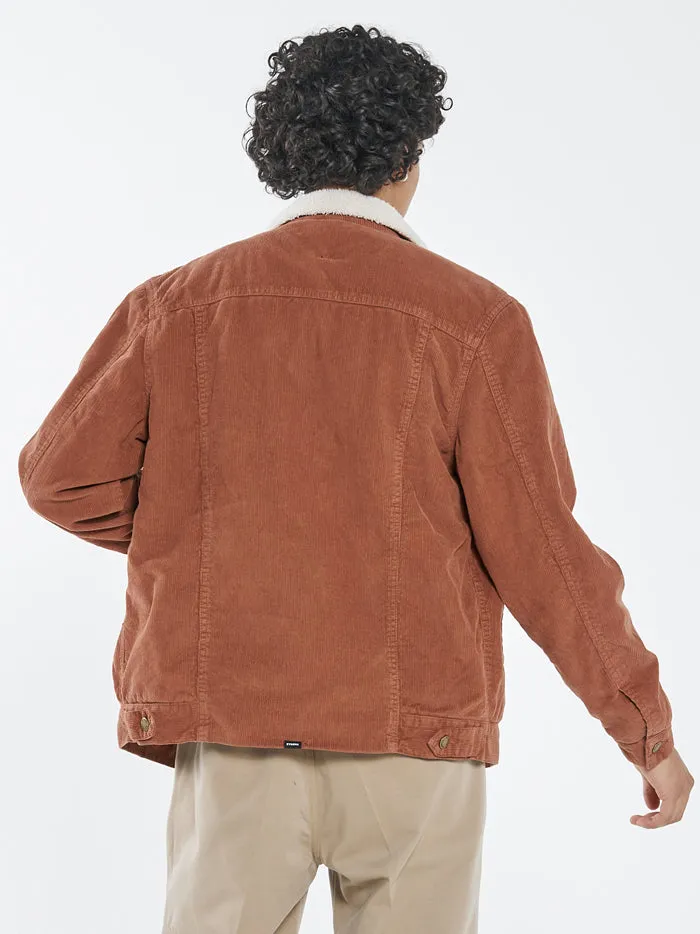 Sherpa Wanderer Cord Denim Jacket - Coffee sold by Thrills product image thumbnail 2