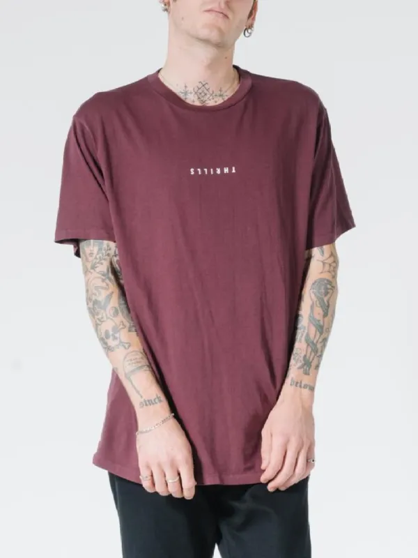 Minimal Thrills Merch Fit Tee - Blood Red sold by Thrills