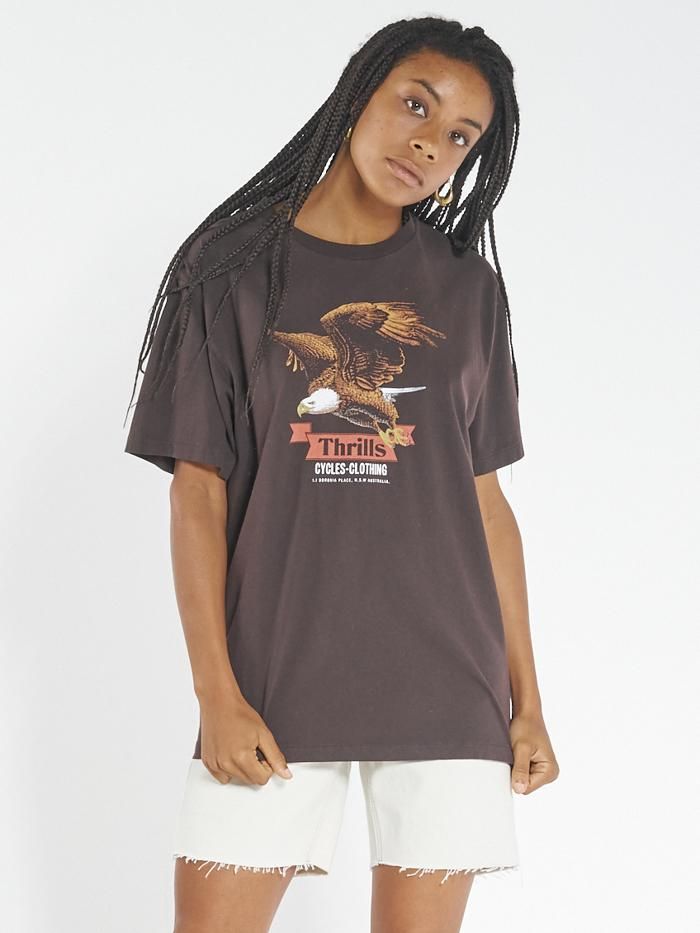 Eighty Three Merch Fit Tee - Postal Brown sold by Thrills