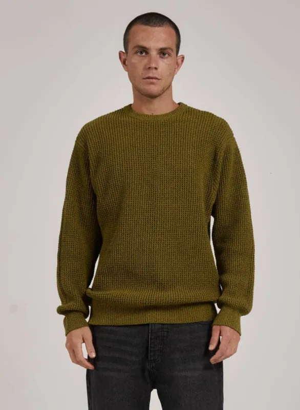Reaction Crew Knit - Antique Moss sold by Thrills
