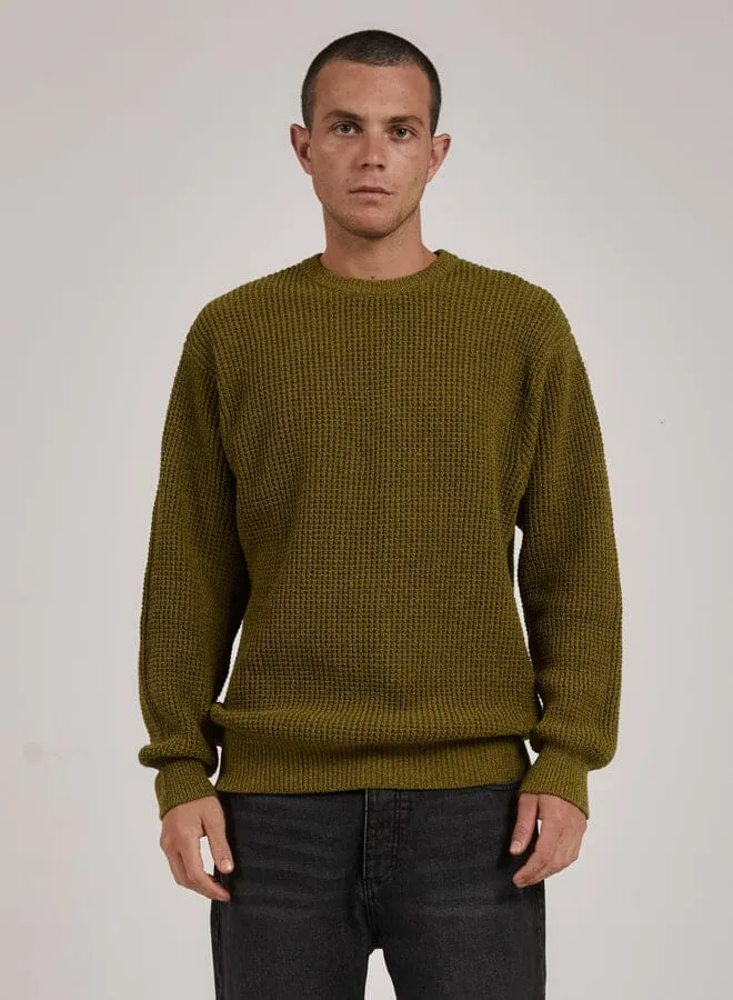 Reaction Crew Knit - Antique Moss sold by Thrills