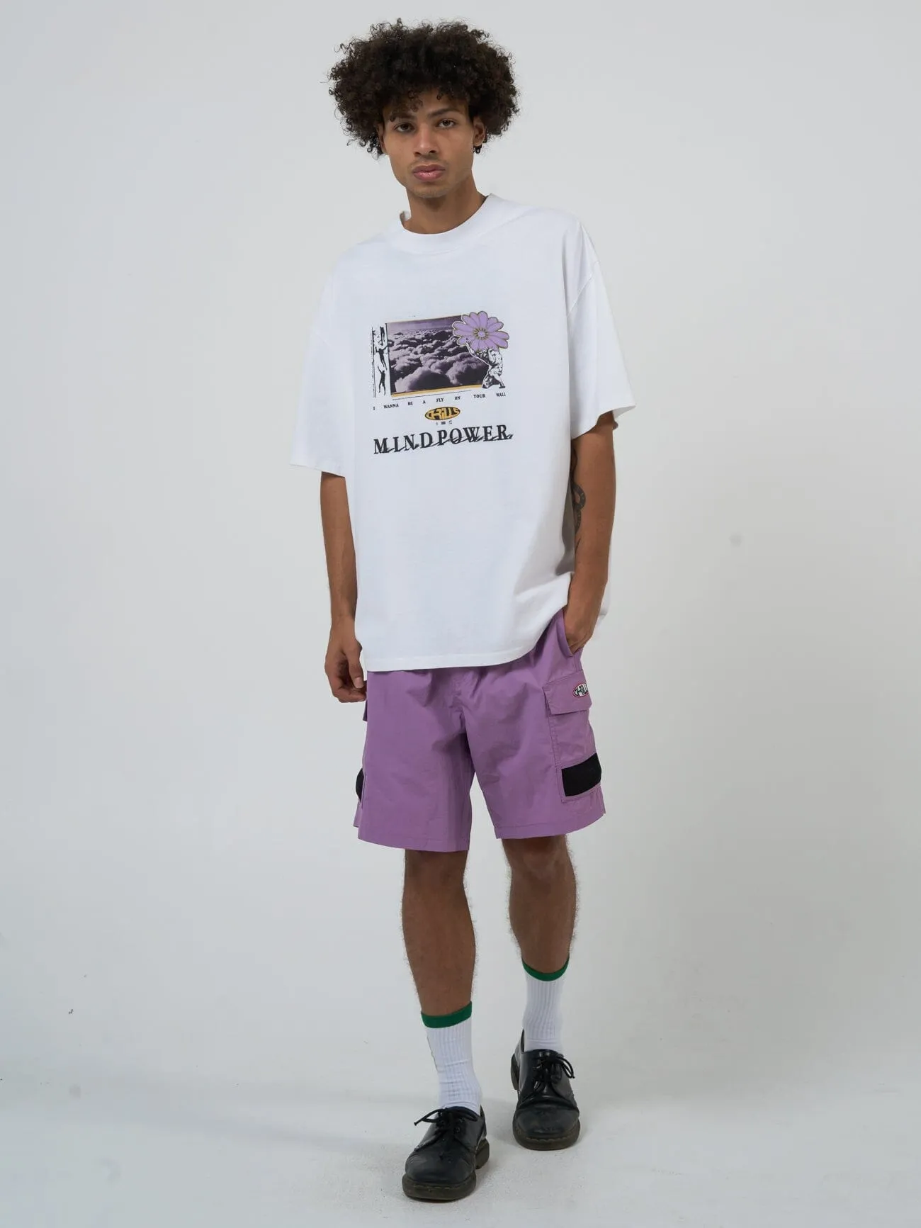Mind Power Box Fit Oversize Tee - White sold by Thrills product image thumbnail 5