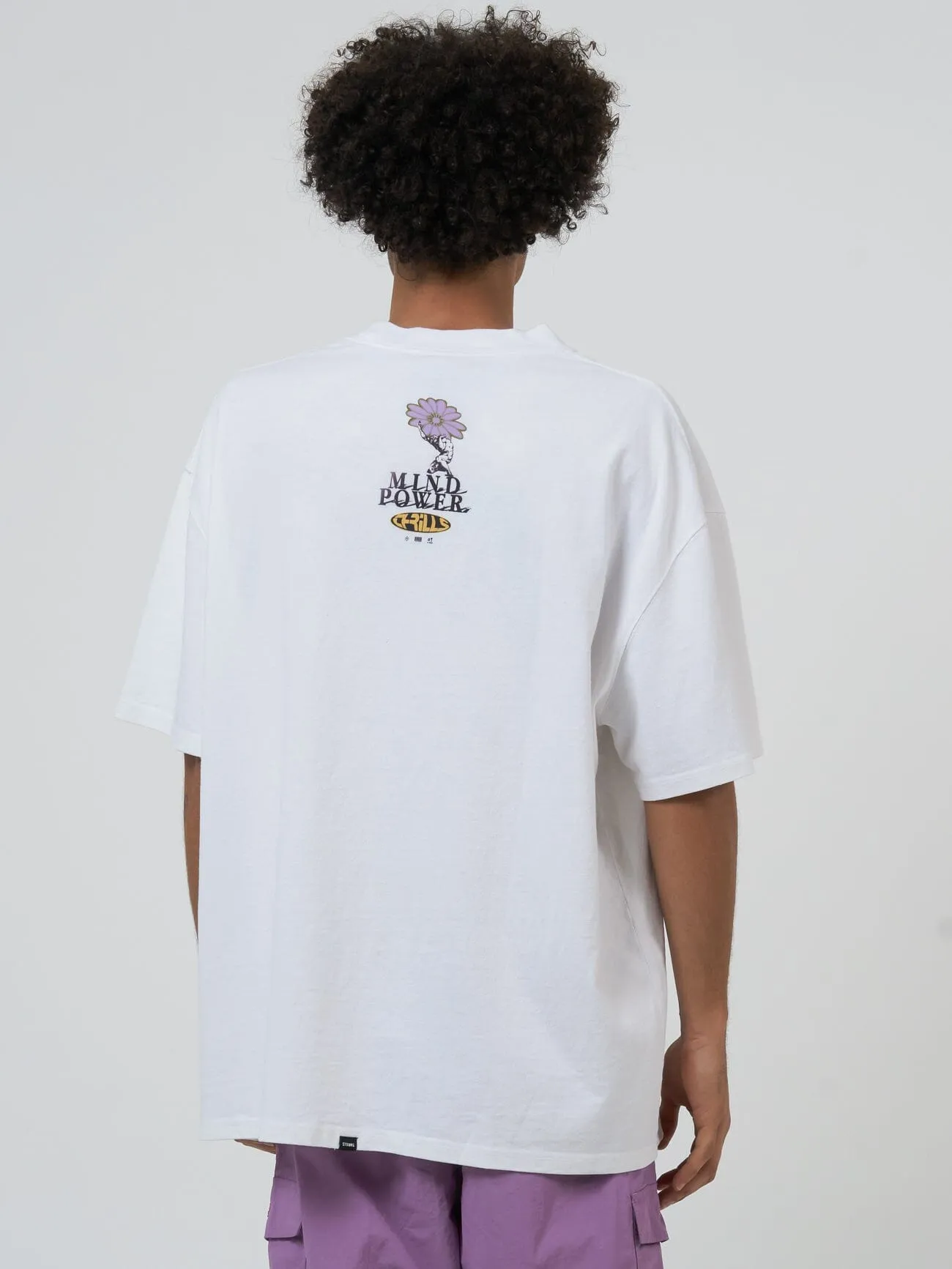 Mind Power Box Fit Oversize Tee - White sold by Thrills product image thumbnail 2