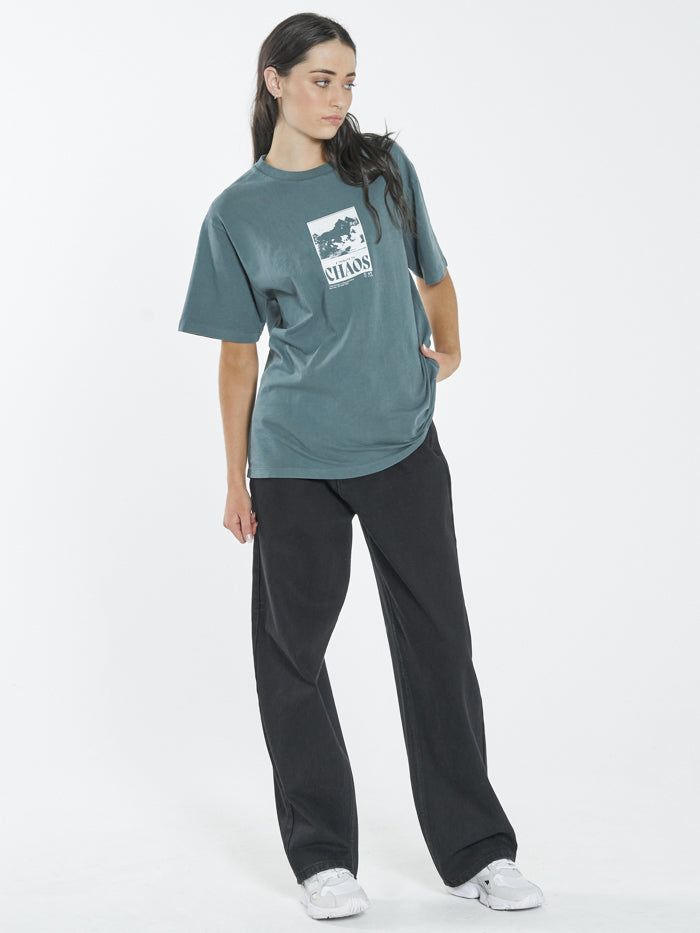 Chaos Merch Fit Tee - Vintage Teal sold by Thrills product image thumbnail 3