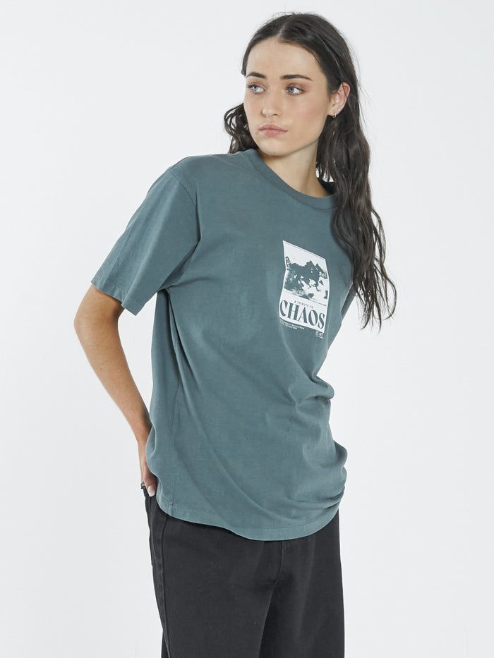 Chaos Merch Fit Tee - Vintage Teal sold by Thrills product image thumbnail 4