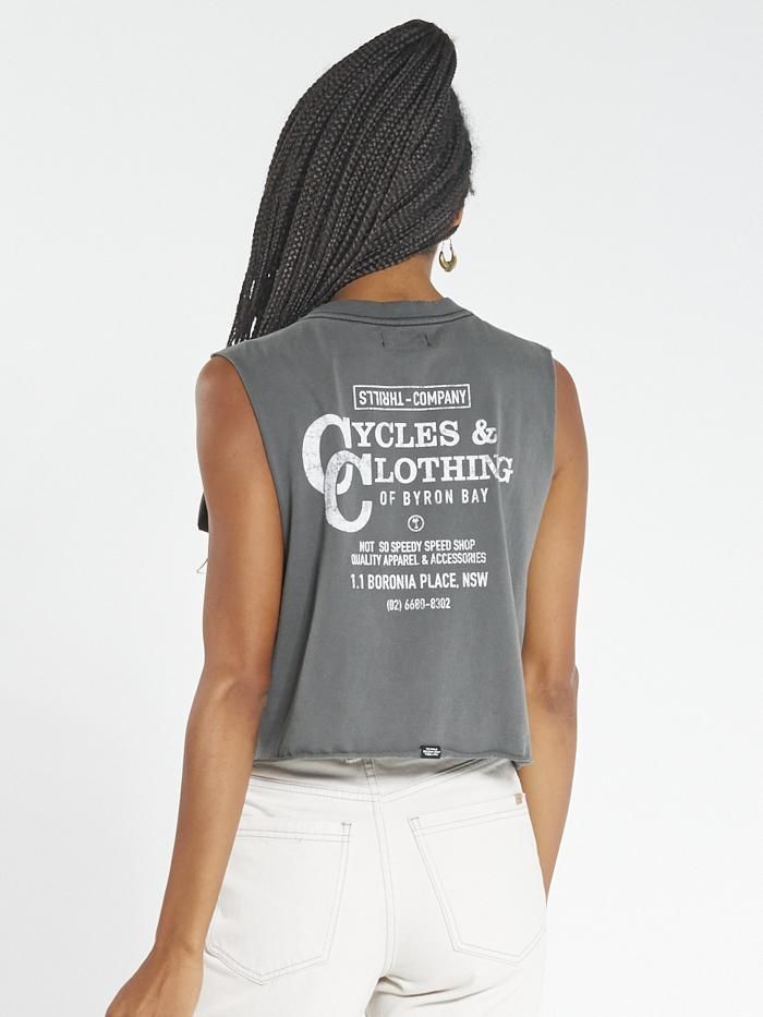 Steadfast Crop Muscle - Merch Black sold by Thrills product image thumbnail 2