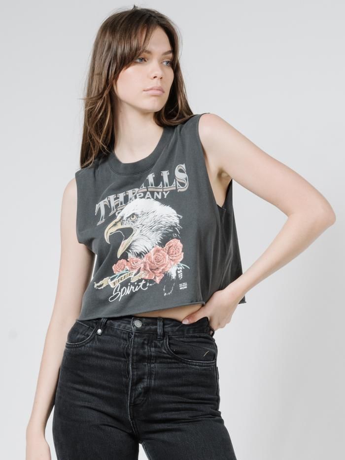 Rose Spirit Crop Muscle - Merch Black sold by Thrills