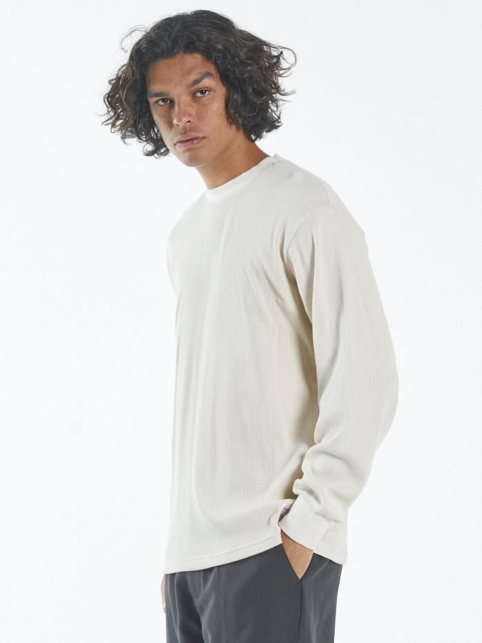 Waffle Long Sleeve Crew - Unbleached sold by Thrills