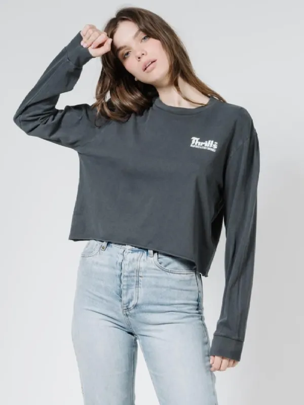 Wellness LS  Merch Crop Tee - Merch Black sold by Thrills
