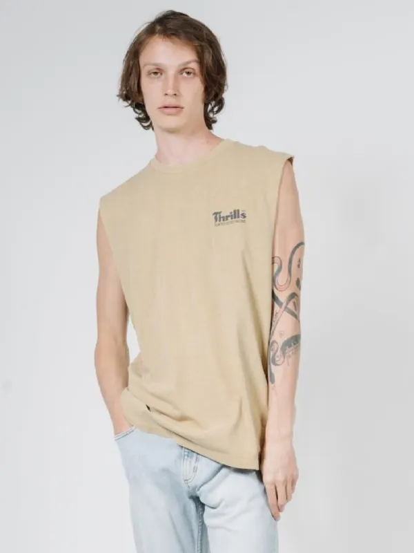 Wellness Merch Fit Muscle Tee - Faded Gold sold by Thrills